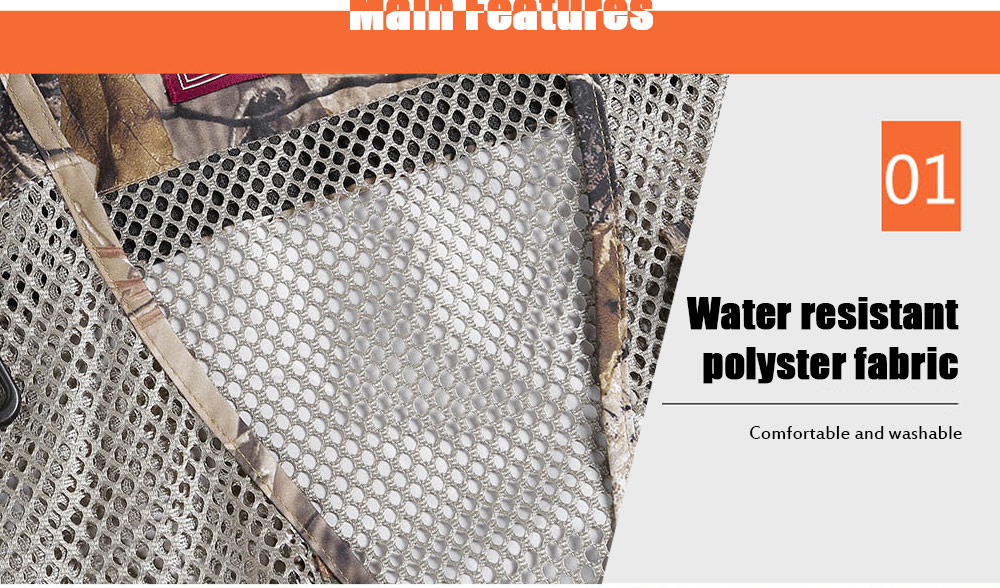LEO 27913 - FC Outdoor Fishing Hunting Mesh Vest with Multiple Pockets LEO 27913 - FC Outdoor Fishing Hunting Mesh Vest with Multiple Pockets