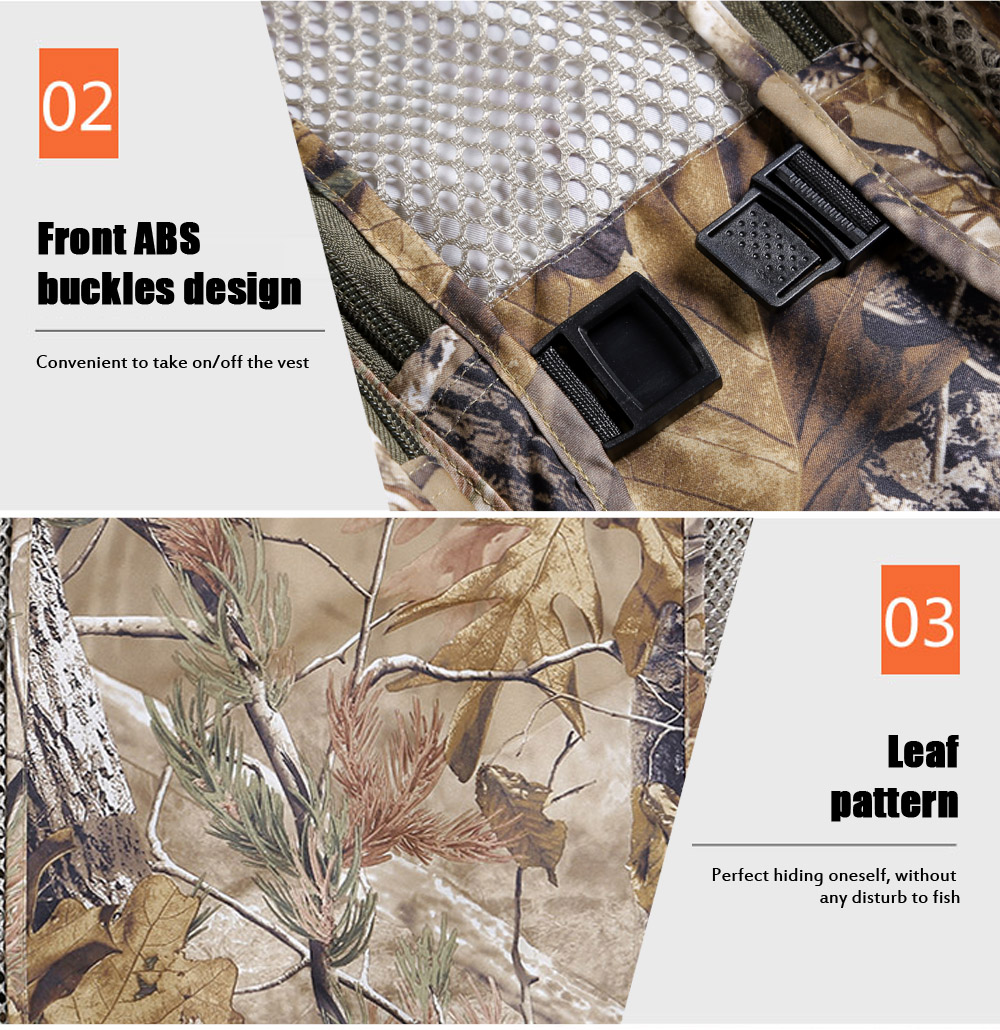 LEO 27913 - FC Outdoor Fishing Hunting Mesh Vest with Multiple Pockets LEO 27913 - FC Outdoor Fishing Hunting Mesh Vest with Multiple Pockets