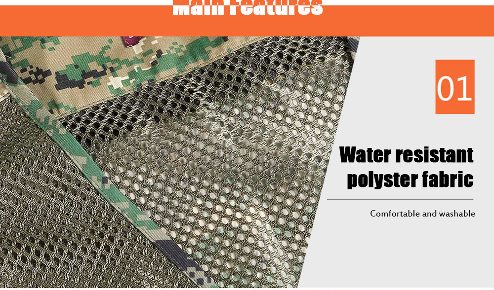 LEO 27913 - DC Outdoor Fishing Hunting Mesh Vest with Multiple Pockets