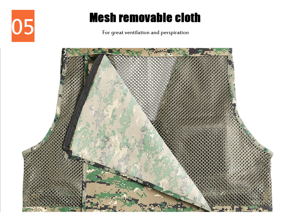LEO 27913 - DC Outdoor Fishing Hunting Mesh Vest with Multiple Pockets