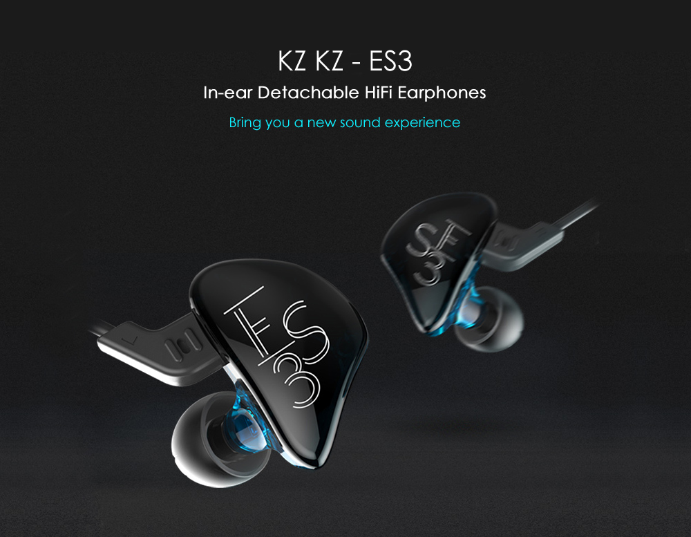 KZ KZ - ES3 In-ear Detachable HiFi Music Earphones with Hybrid Driver Units KZ KZ - ES3 In-ear Detachable HiFi Music Earphones with Hybrid Driver Units