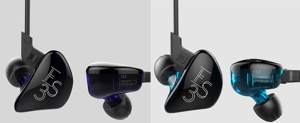 KZ KZ - ES3 In-ear Detachable HiFi Music Earphones with Hybrid Driver Units KZ KZ - ES3 In-ear Detachable HiFi Music Earphones with Hybrid Driver Units