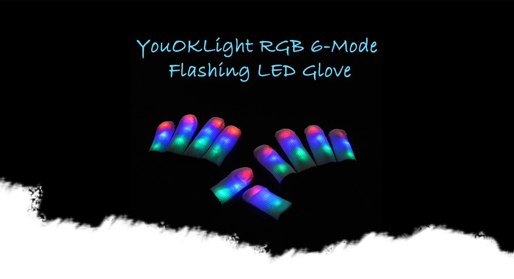 YouOKLight RGB 6 Mode Flashing LED Glove for Christmas YouOKLight RGB 6 Mode Flashing LED Glove for Christmas