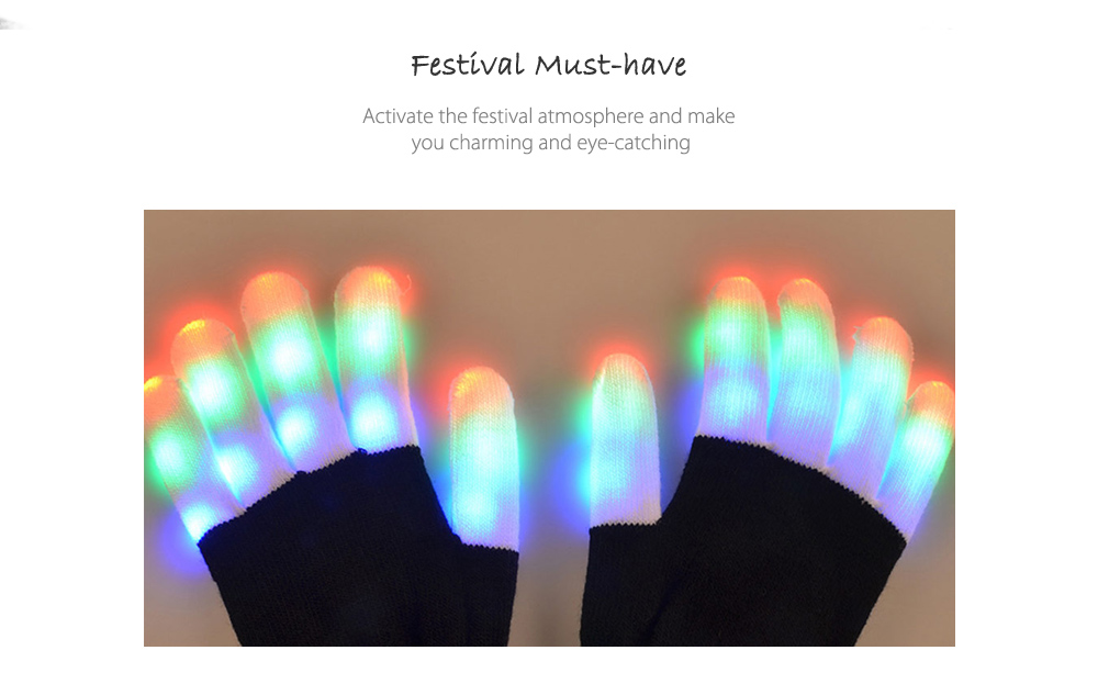 YouOKLight RGB 6 Mode Flashing LED Glove for Christmas YouOKLight RGB 6 Mode Flashing LED Glove for Christmas