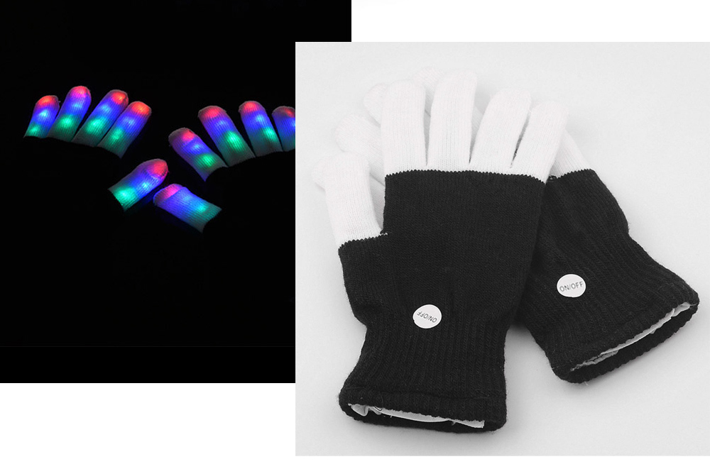YouOKLight RGB 6 Mode Flashing LED Glove for Christmas YouOKLight RGB 6 Mode Flashing LED Glove for Christmas
