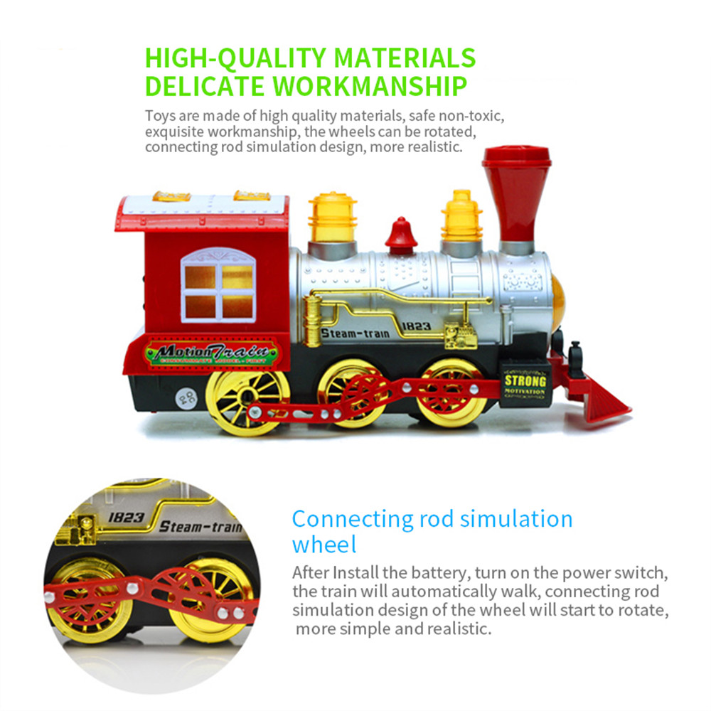 Steam Train Blowing Bubble Machine Music Light Battery Operated Liquid Kids Toy