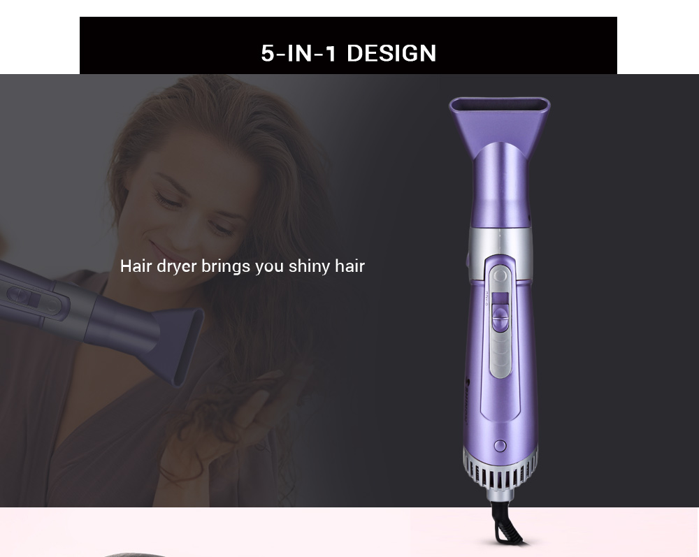 SHINON SH - 9822 - 6 Hair Styling Tool Set 5-in-1 Electric Dryer Curler Brush Comb SHINON SH - 9822 - 6 Hair Styling Tool Set 5-in-1 Electric Dryer Curler Brush Comb