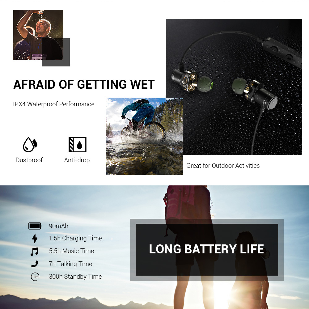 Awei X670BL Dual Drivers Magnetic IPX4 Wireless Bluetooth Earbuds Earphone Awei X670BL Dual Drivers Magnetic IPX4 Wireless Bluetooth Earbuds Earphone