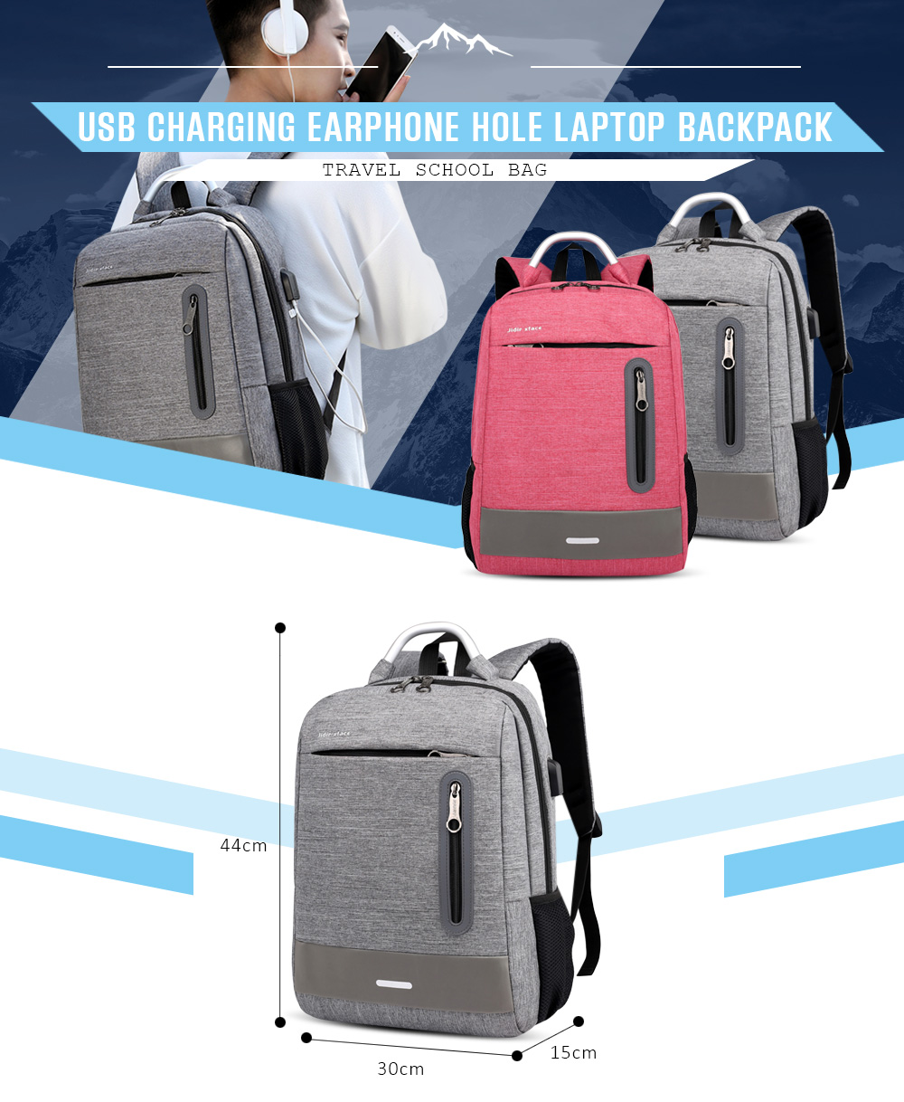 USB Charging Earphone Hole Laptop Backpack Canvas Large Capacity Men Travel Bag USB Charging Earphone Hole Laptop Backpack Canvas Large Capacity Men Travel Bag