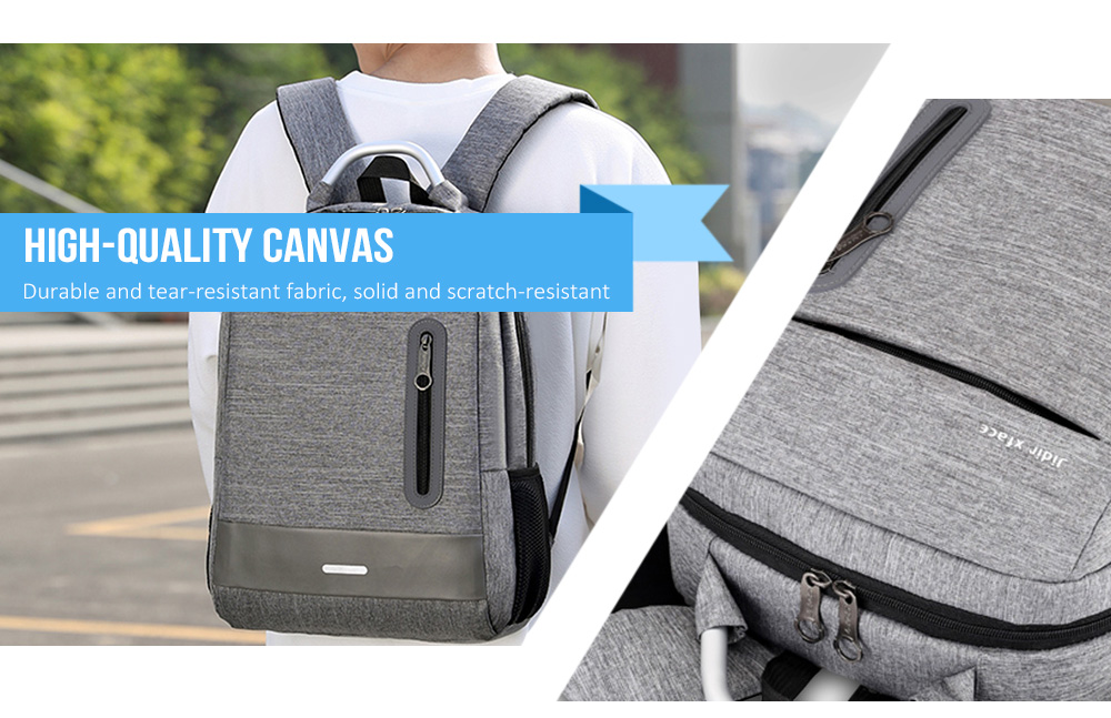 USB Charging Earphone Hole Laptop Backpack Canvas Large Capacity Men Travel Bag USB Charging Earphone Hole Laptop Backpack Canvas Large Capacity Men Travel Bag