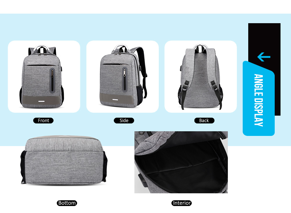 USB Charging Earphone Hole Laptop Backpack Canvas Large Capacity Men Travel Bag USB Charging Earphone Hole Laptop Backpack Canvas Large Capacity Men Travel Bag