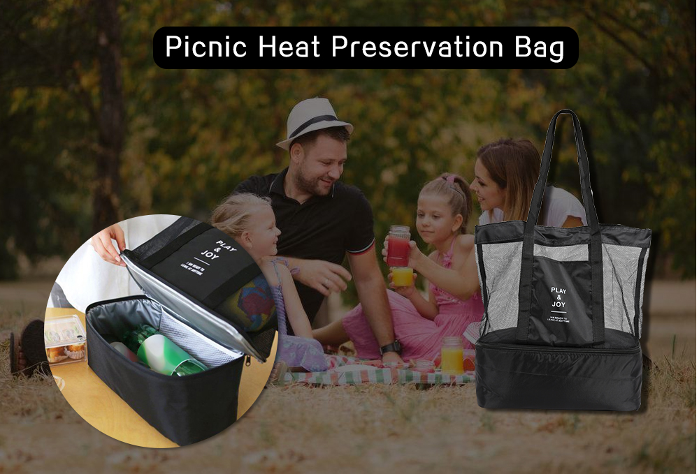 Picnic Shoulder Heat Preservation Bag Mesh Transparent Pouch Picnic Shoulder Heat Preservation Bag Mesh Transparent Pouch