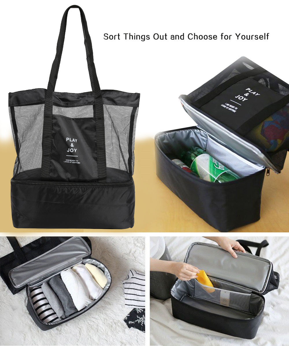 Picnic Shoulder Heat Preservation Bag Mesh Transparent Pouch Picnic Shoulder Heat Preservation Bag Mesh Transparent Pouch