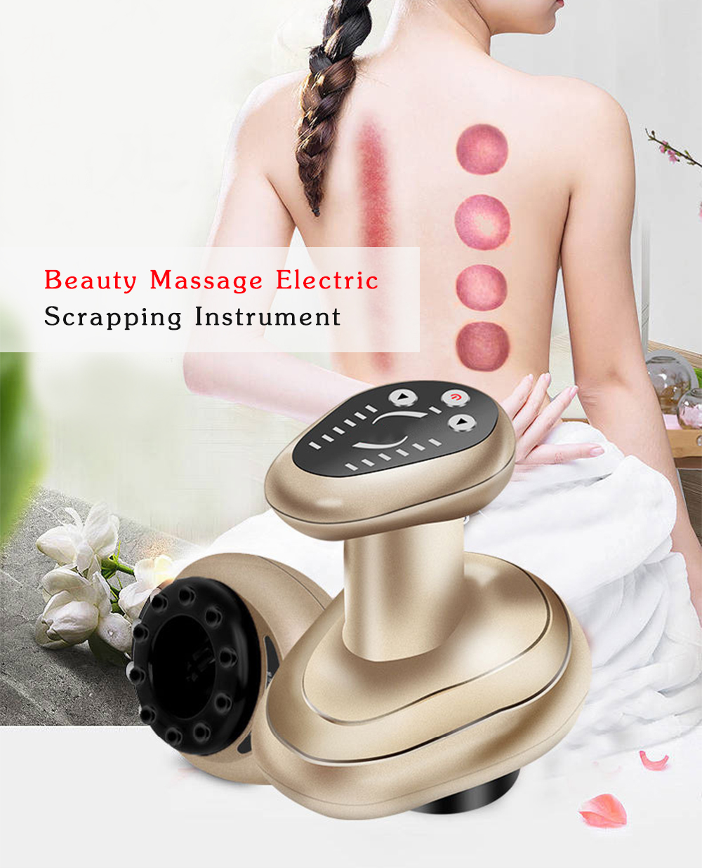 Magnetic Wave Heat Energy Beauty Massage Electric Scrapping Instrument Magnetic Wave Heat Energy Beauty Massage Electric Scrapping Instrument