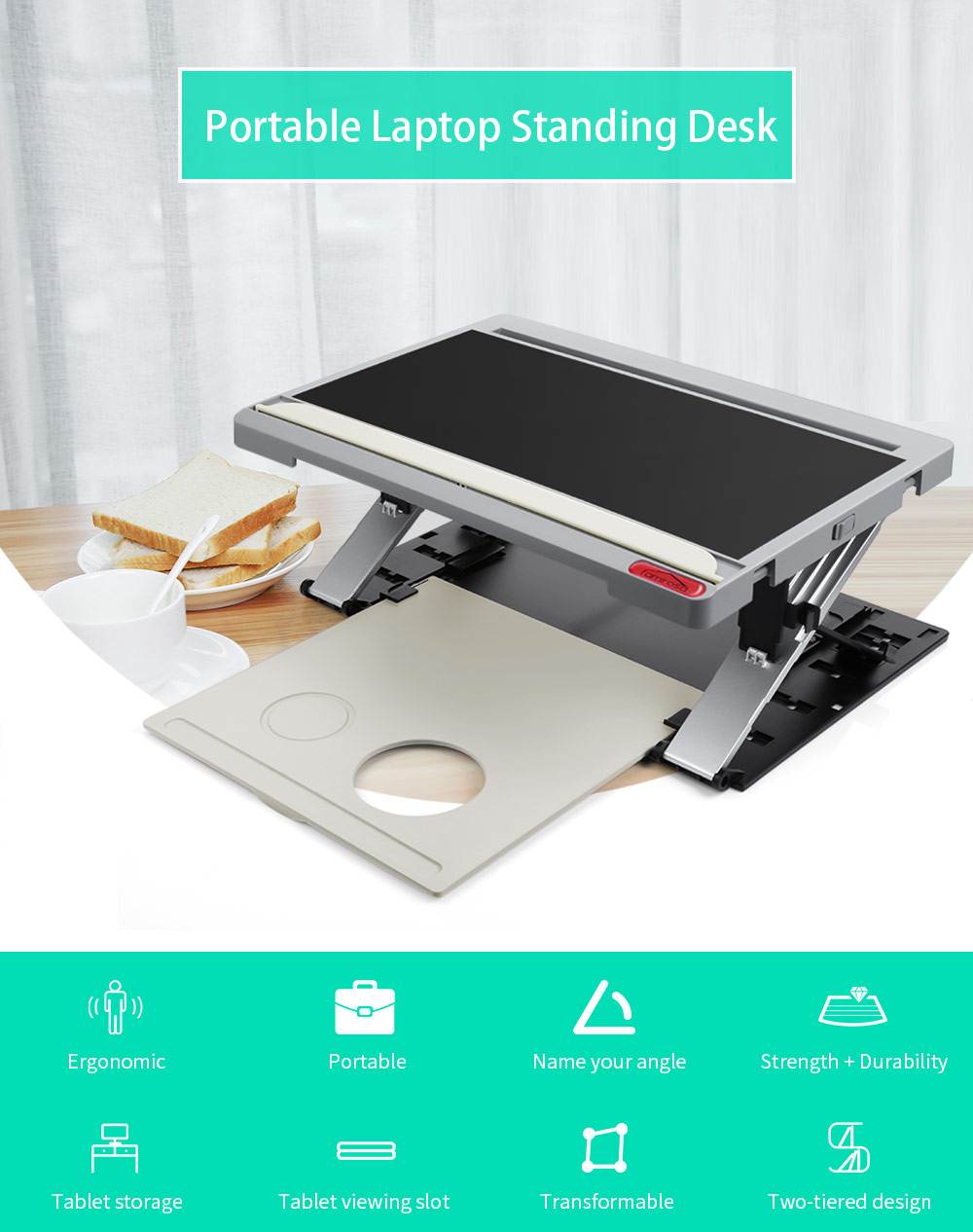 Famirosa Portable Laptop Computer Standing Desk Tablet Holder Famirosa Portable Laptop Computer Standing Desk Tablet Holder