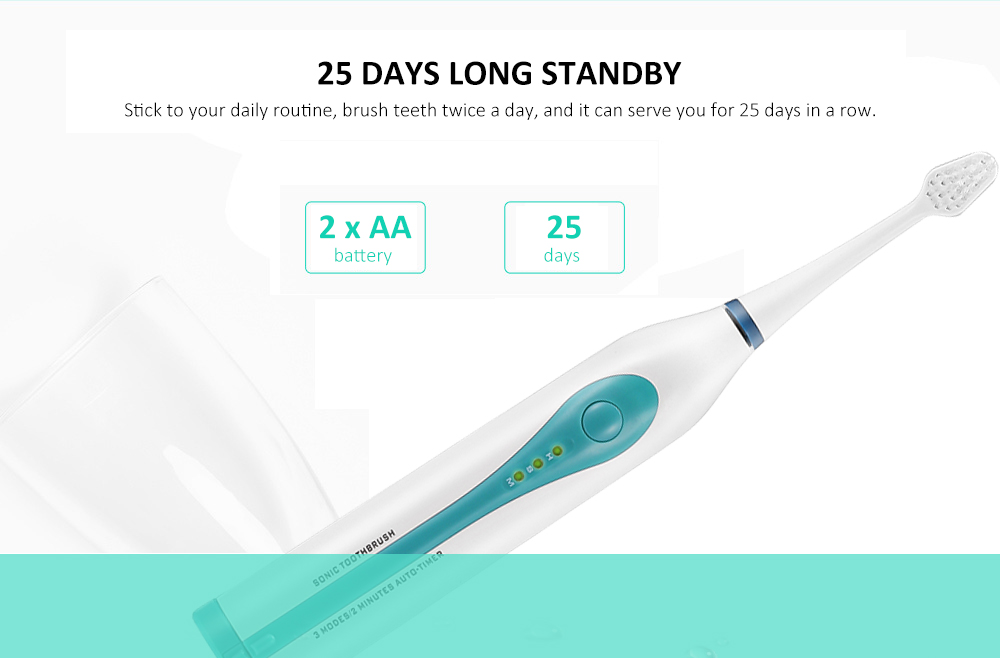 Alfawise RST2050 Sonic Electric Toothbrush Intelligent 2-min Timing with 2 Brush Heads Alfawise RST2050 Sonic Electric Toothbrush Intelligent 2-min Timing with 2 Brush Heads