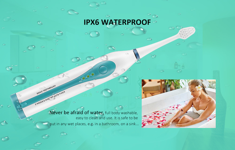 Alfawise RST2050 Sonic Electric Toothbrush Intelligent 2-min Timing with 2 Brush Heads Alfawise RST2050 Sonic Electric Toothbrush Intelligent 2-min Timing with 2 Brush Heads
