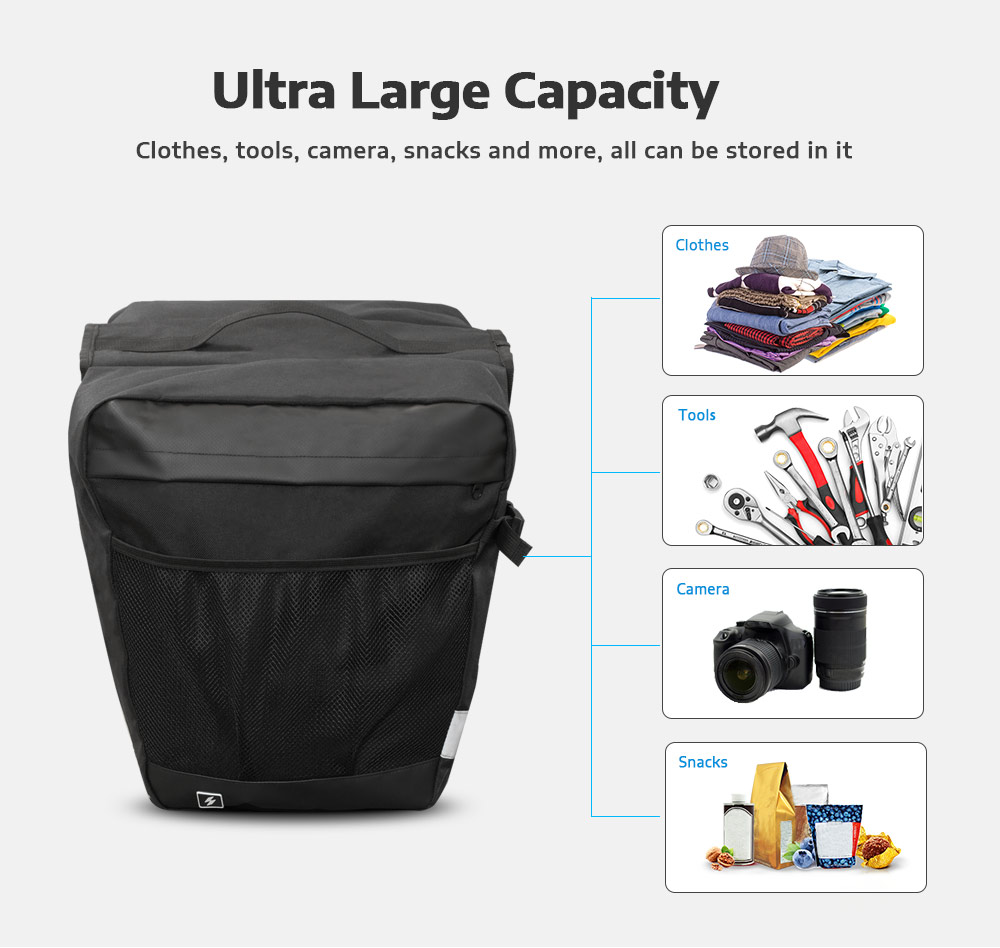 SAHOO 142004 Multifunctional Bicycle Pannier Bag Trunk Pack SAHOO 142004 Multifunctional Bicycle Pannier Bag Trunk Pack