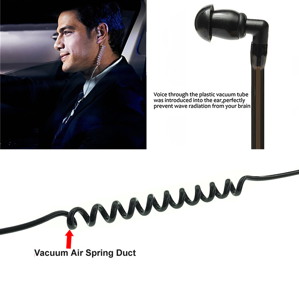 Cwxuan 3.5mm Plug Sound Conduction Acoustic Air Tube Spring Earphone Cwxuan 3.5mm Plug Sound Conduction Acoustic Air Tube Spring Earphone