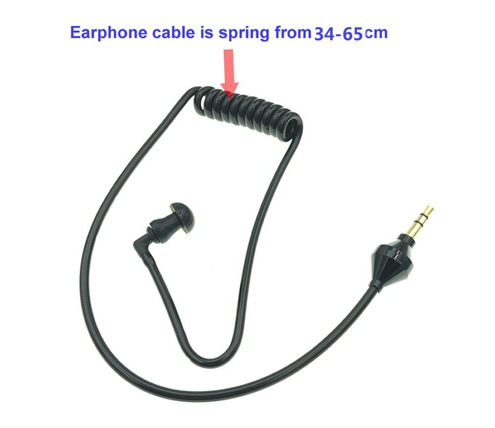 Cwxuan 3.5mm Plug Sound Conduction Acoustic Air Tube Spring Earphone Cwxuan 3.5mm Plug Sound Conduction Acoustic Air Tube Spring Earphone