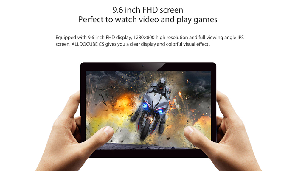 ALLDOCUBE C5 4G Phablet 9.6 inch Android 7.0 MTK6737 1.3GHz 2GB RAM 32GB eMMC ROM Dual SIM Cards Front Rear Double Cameras ALLDOCUBE C5 4G Phablet 9.6 inch Android 7.0 MTK6737 1.3GHz 2GB RAM 32GB eMMC ROM Dual SIM Cards Front Rear Double Cameras