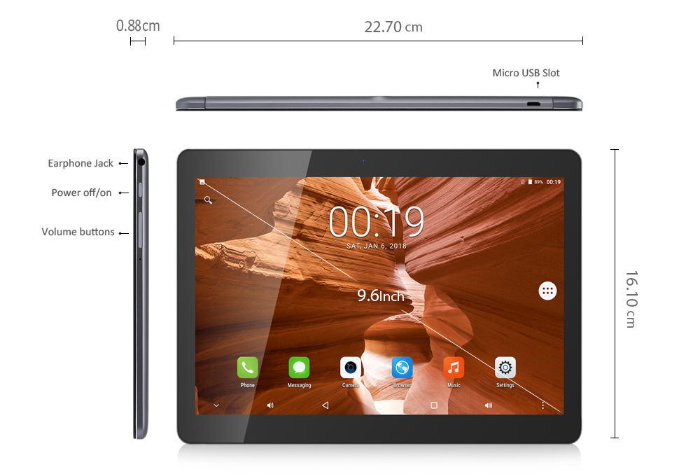 ALLDOCUBE C5 4G Phablet 9.6 inch Android 7.0 MTK6737 1.3GHz 2GB RAM 32GB eMMC ROM Dual SIM Cards Front Rear Double Cameras ALLDOCUBE C5 4G Phablet 9.6 inch Android 7.0 MTK6737 1.3GHz 2GB RAM 32GB eMMC ROM Dual SIM Cards Front Rear Double Cameras