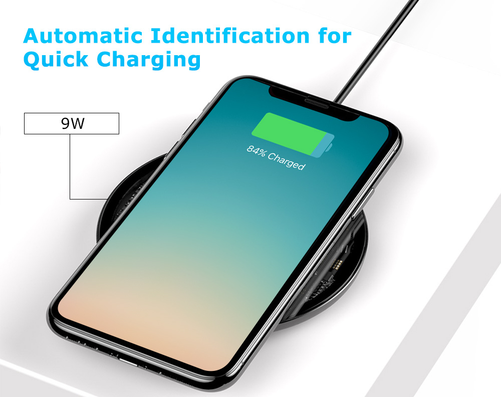 Baseus BSWC - P10 Simple Wireless Charging Pad Fast Charger Glass Baseus BSWC - P10 Simple Wireless Charging Pad Fast Charger Glass