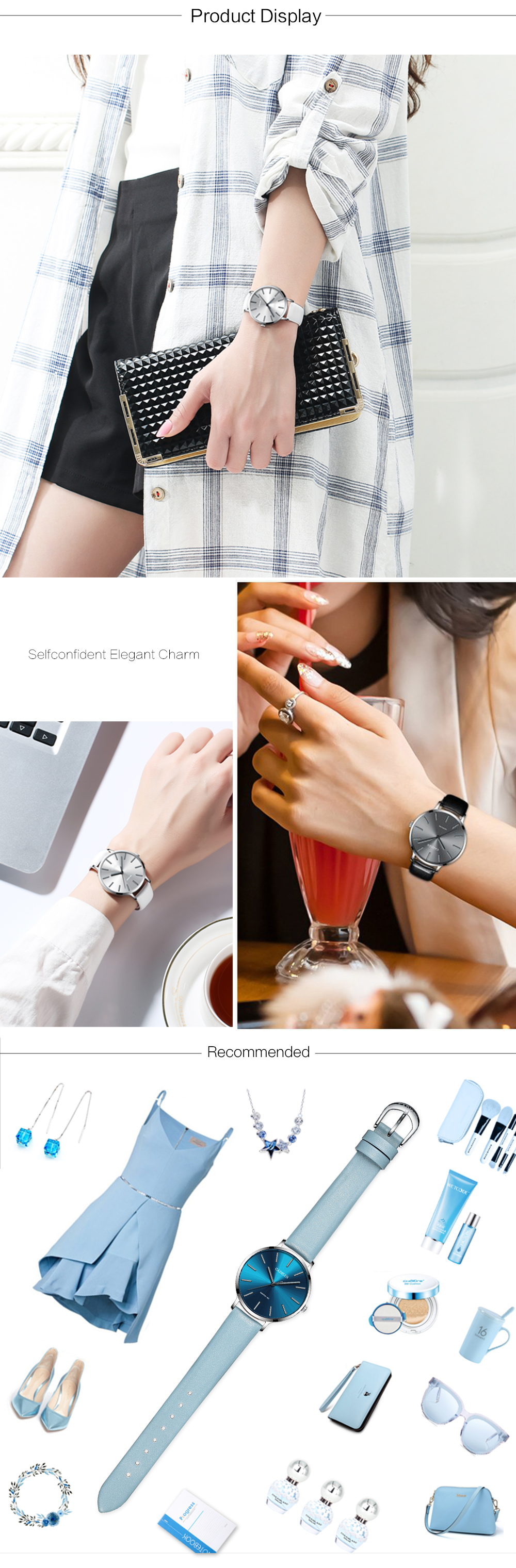 CADISEN C6136 Women Leather Band Waterproof Quartz Watches CADISEN C6136 Women Leather Band Waterproof Quartz Watches