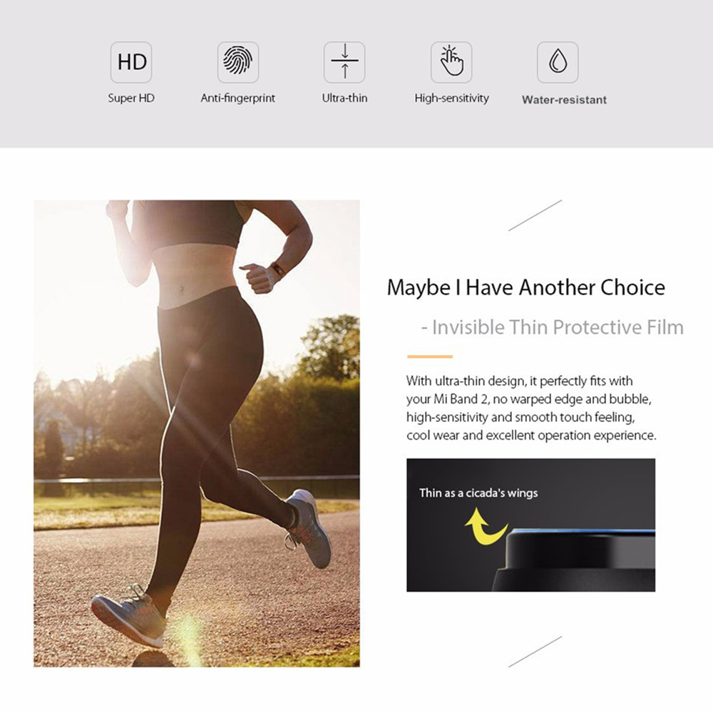 HD Scratch Resistant Protective Film for Xiaomi Mi Band 2 - 10PCS HD Scratch Resistant Protective Film for Xiaomi Mi Band 2 - 10PCS
