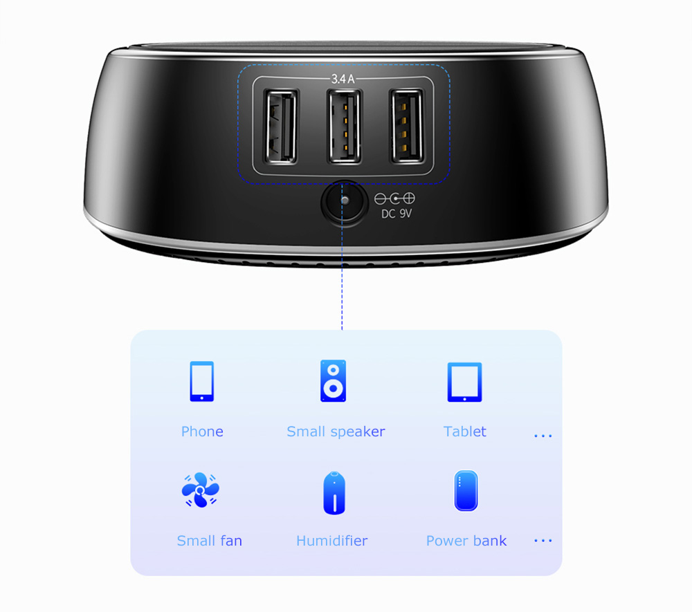 Baseus Star Sky 2-in-1 Desktop Wired Wireless Charger 3 USB Ports Baseus Star Sky 2-in-1 Desktop Wired Wireless Charger 3 USB Ports