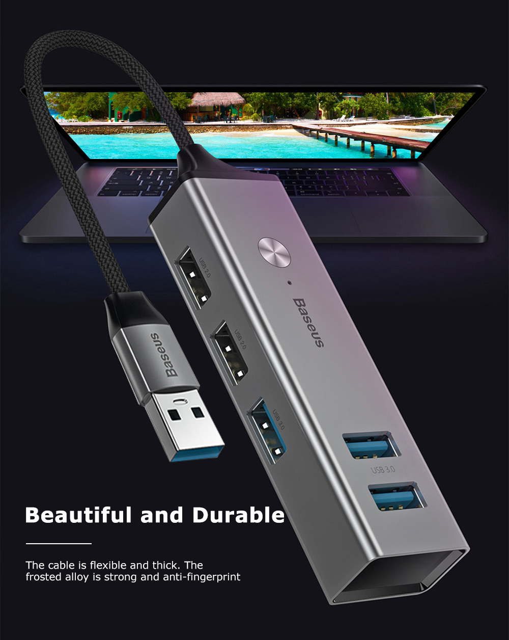 Baseus Cube USB to USB 3.0 + USB 2.0 HUB Adapter Portable 5 Ports Baseus Cube USB to USB 3.0 + USB 2.0 HUB Adapter Portable 5 Ports