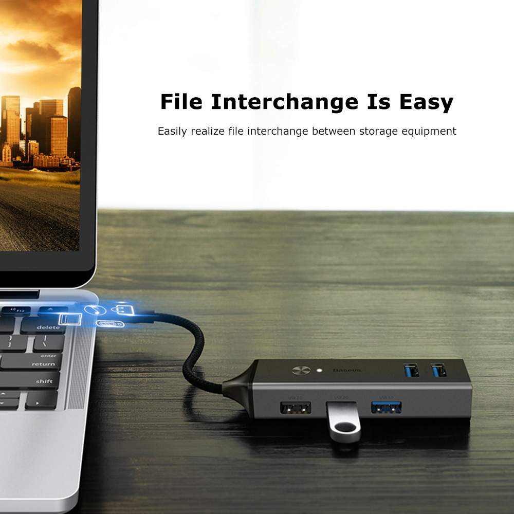 Baseus Cube USB to USB 3.0 + USB 2.0 HUB Adapter Portable 5 Ports Baseus Cube USB to USB 3.0 + USB 2.0 HUB Adapter Portable 5 Ports