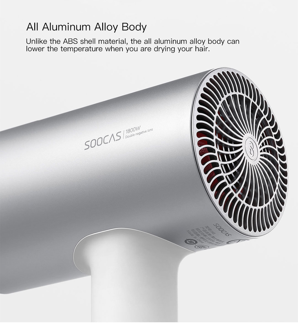 SOOCAS H3 Negative Ions Professional Electric Hair Dryer SOOCAS H3 Negative Ions Professional Electric Hair Dryer