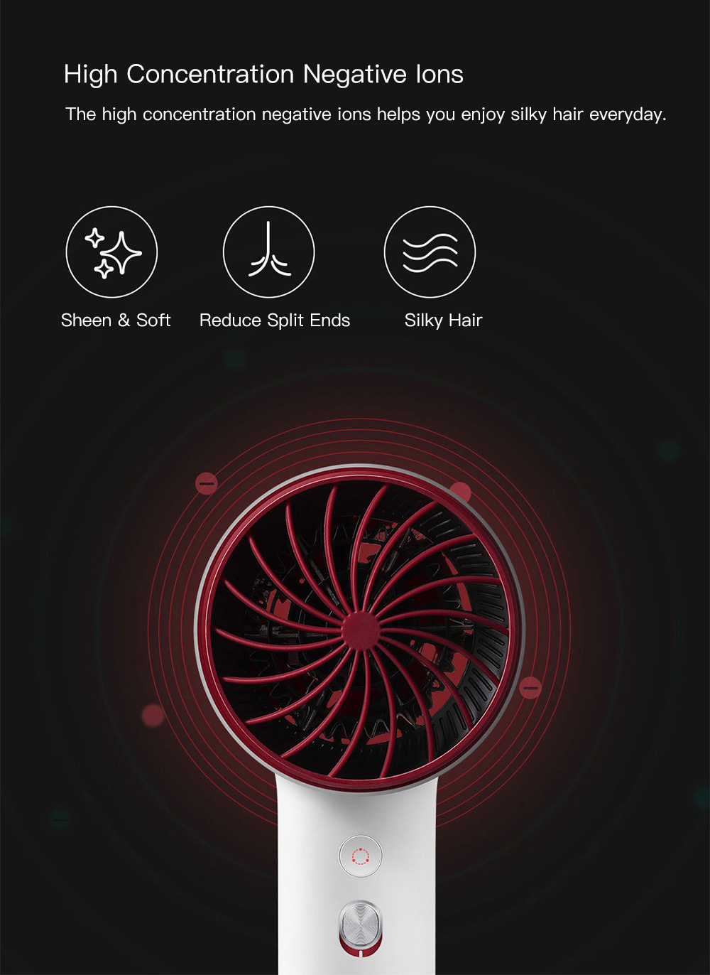SOOCAS H3 Negative Ions Professional Electric Hair Dryer SOOCAS H3 Negative Ions Professional Electric Hair Dryer