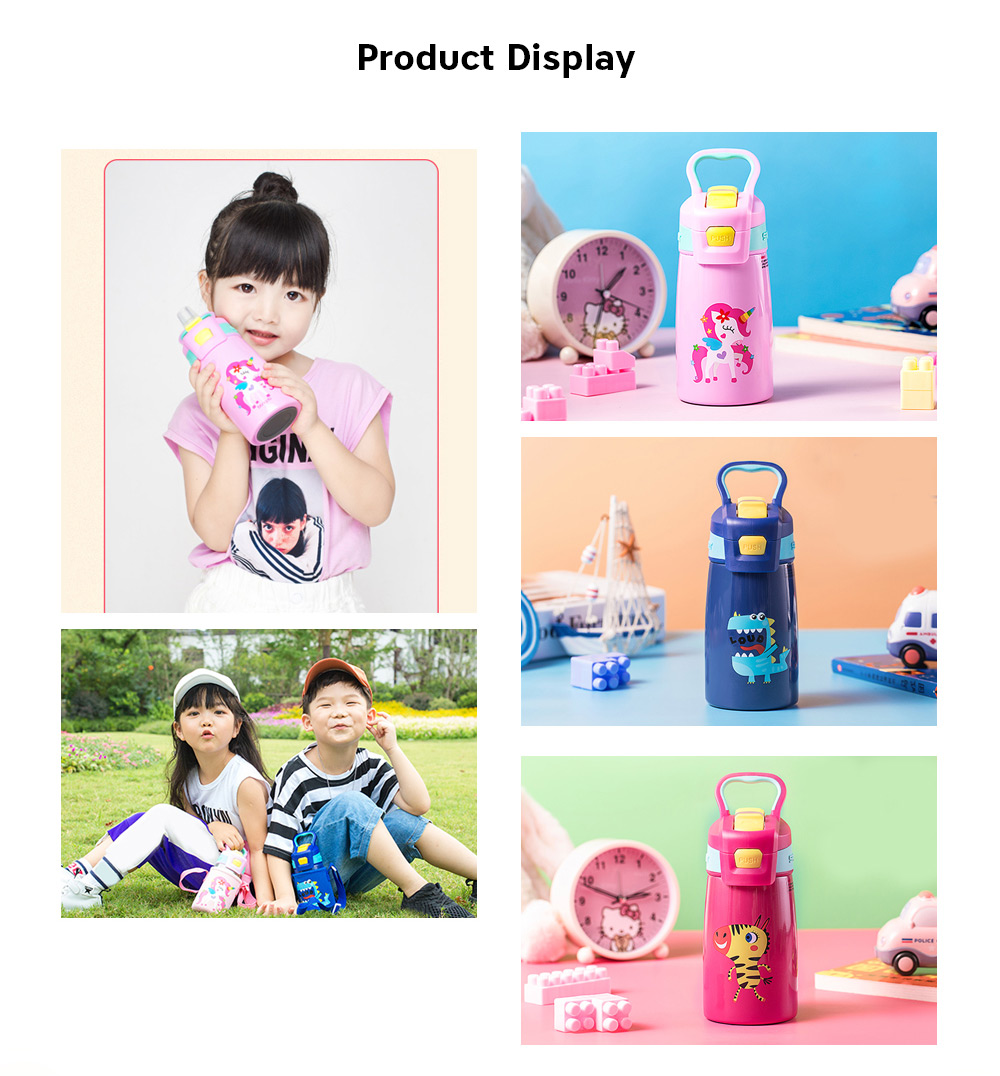 DA28 Children Stainless Steel Vacuum Insulated Water Bottle With Straw 350ml DA28 Children Stainless Steel Vacuum Insulated Water Bottle With Straw 350ml