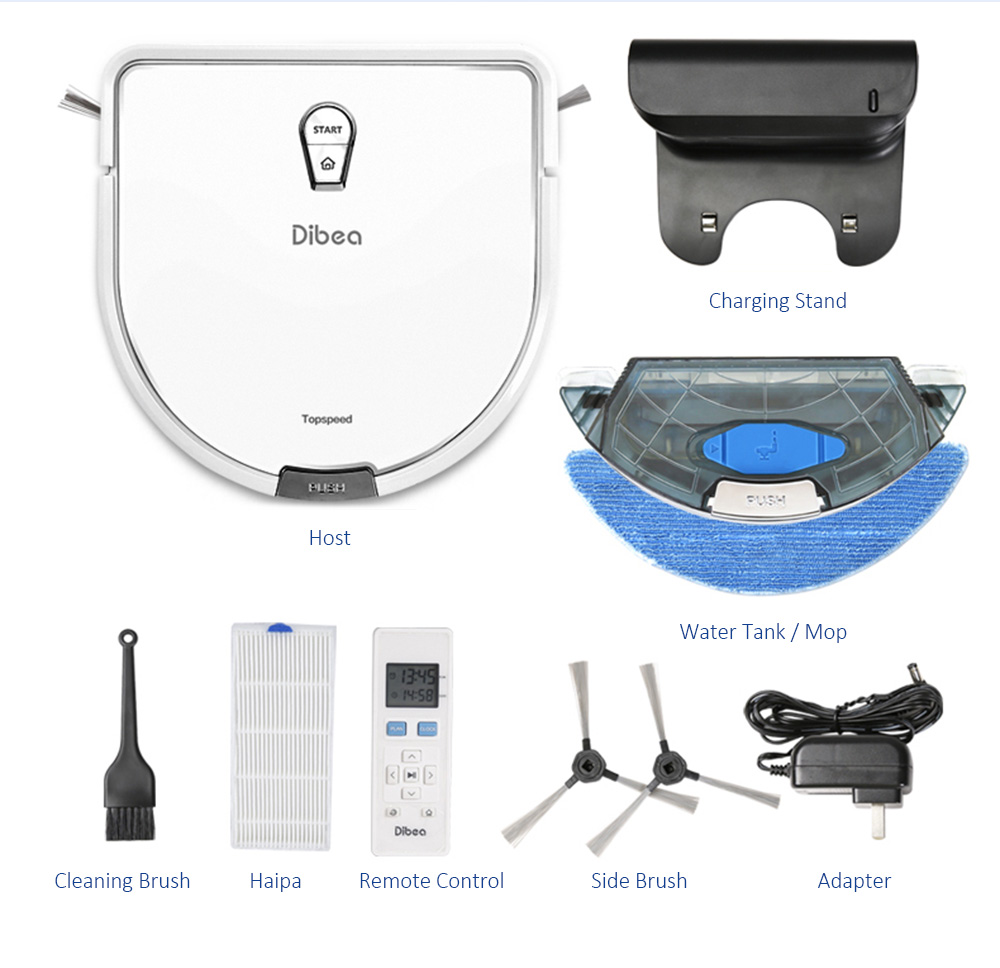 Dibea GT200 Smart Gyroscope Robotic Vacuum Cleaner Automatic Intelligent Cleaning Robot Dibea GT200 Smart Gyroscope Robotic Vacuum Cleaner Automatic Intelligent Cleaning Robot