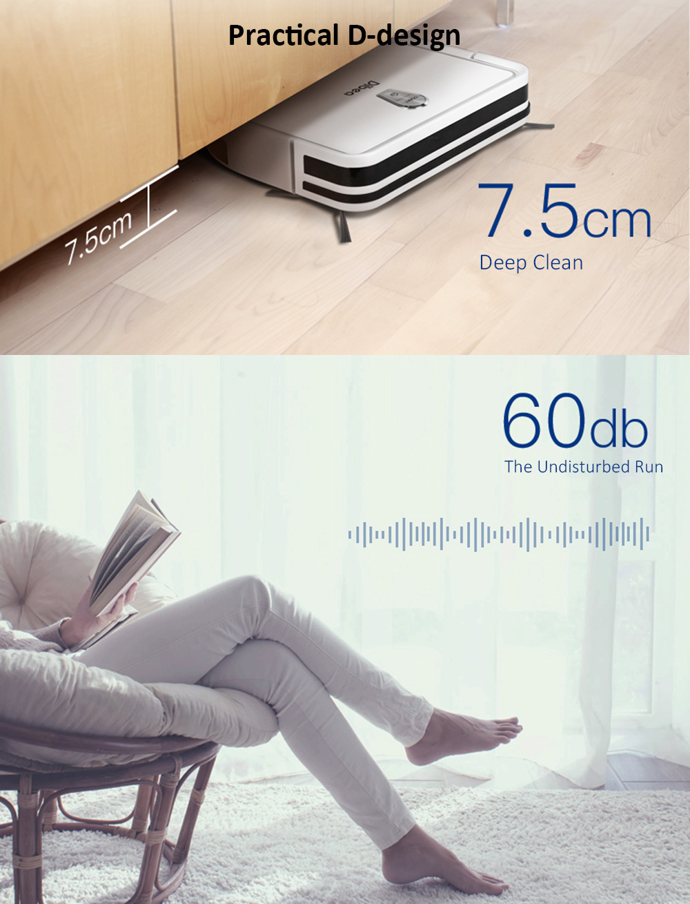 Dibea GT200 Smart Gyroscope Robotic Vacuum Cleaner Automatic Intelligent Cleaning Robot Dibea GT200 Smart Gyroscope Robotic Vacuum Cleaner Automatic Intelligent Cleaning Robot
