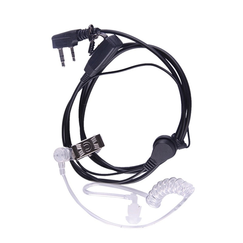 Radio Mic Earpiece Headset 2 Pin PTT Covert Acoustic Tube Earpiece for Two Way Radio Kenwood Baofeng Radio Mic Earpiece Headset 2 Pin PTT Covert Acoustic Tube Earpiece for Two Way Radio Kenwood Baofeng
