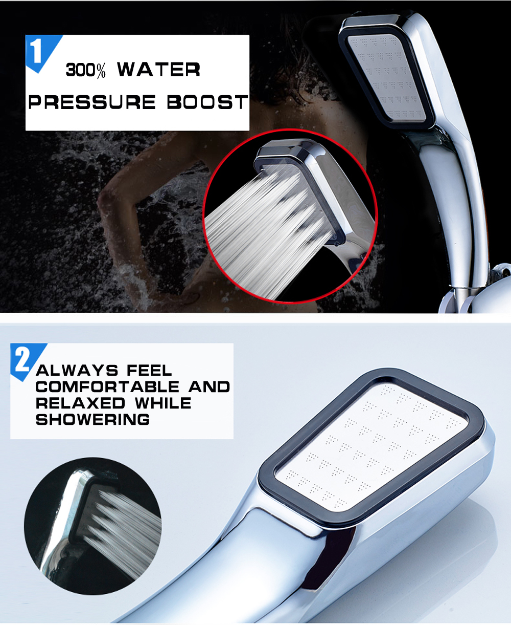 300 Holes Pressure Shower Head Water Saving Rainfall Bathroom Square Spray 300 Holes Pressure Shower Head Water Saving Rainfall Bathroom Square Spray