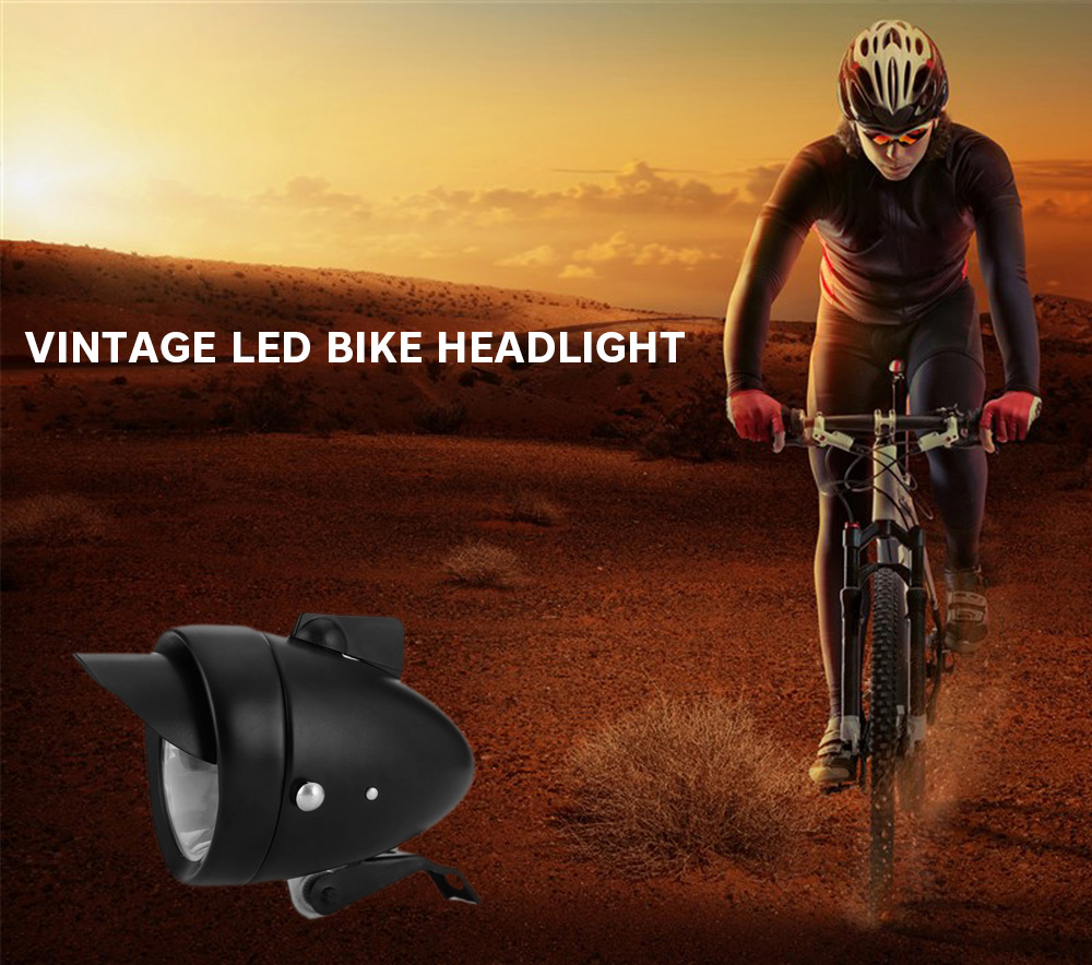 Vintage LED Bike Headlight with Bracket Vintage LED Bike Headlight with Bracket
