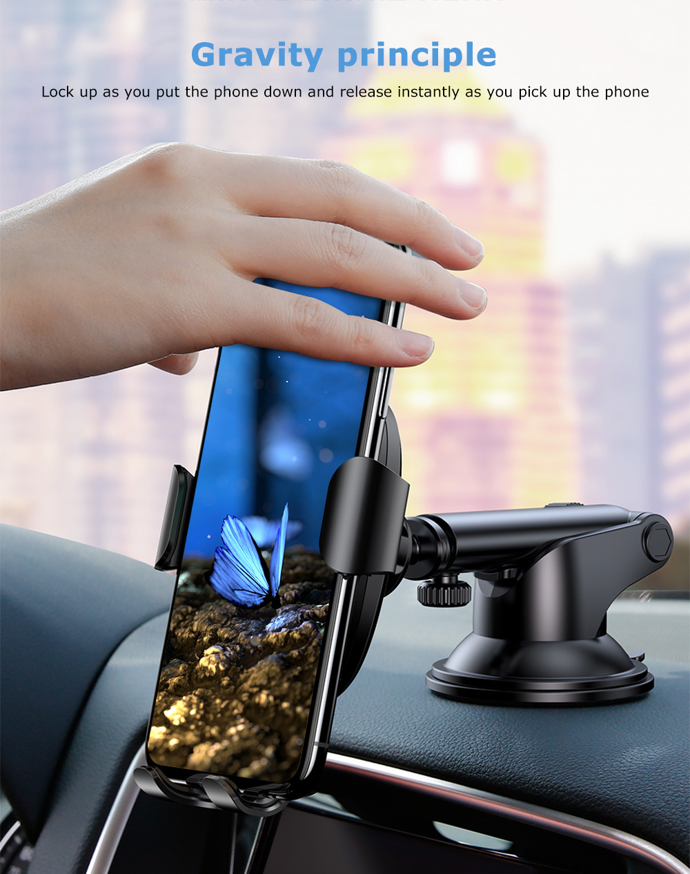 Baseus Sucker Gravity Car Mount Phone Holder Wireless Charger Baseus Sucker Gravity Car Mount Phone Holder Wireless Charger
