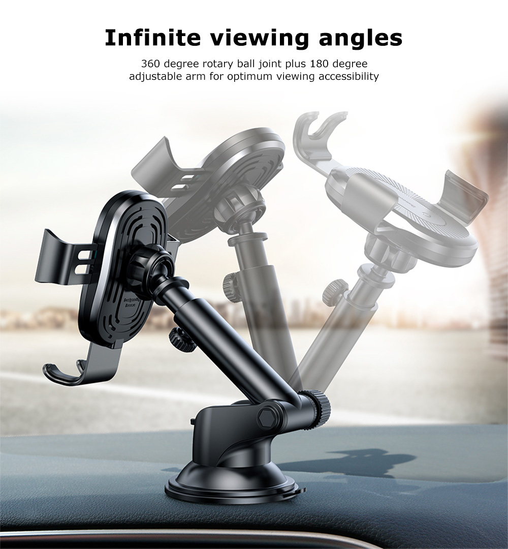 Baseus Sucker Gravity Car Mount Phone Holder Wireless Charger Baseus Sucker Gravity Car Mount Phone Holder Wireless Charger