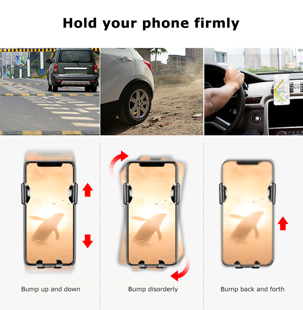 Baseus Sucker Gravity Car Mount Phone Holder Wireless Charger Baseus Sucker Gravity Car Mount Phone Holder Wireless Charger