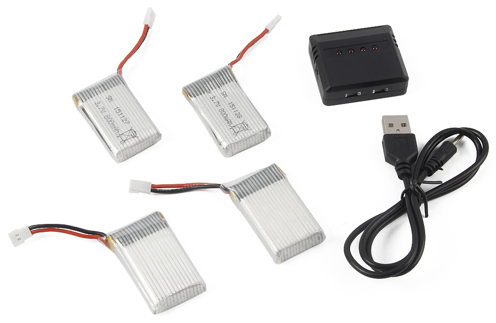 Battery Balance Charging Set 4 x 800mAh Li   1 to 4 Balance Charger for Syma X5C / X5 / X5SW CX - 30 Skytech M68 Bayang X5C Quadcopter