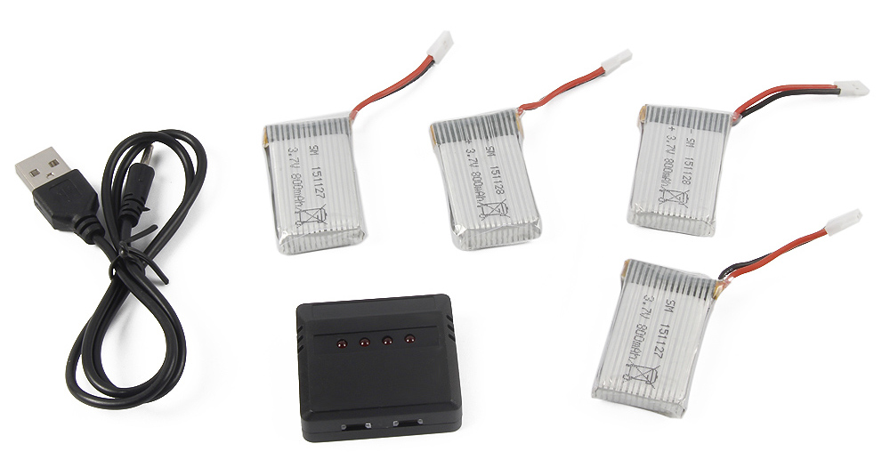 Battery Balance Charging Set 4 x 800mAh Li   1 to 4 Balance Charger for Syma X5C / X5 / X5SW CX - 30 Skytech M68 Bayang X5C Quadcopter