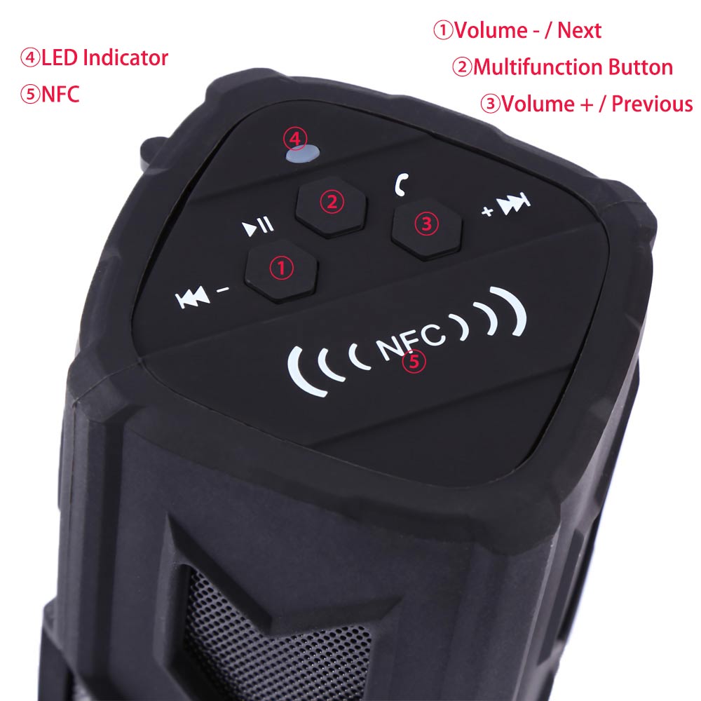 PT - 390L Outdoor Bluetooth 4.0 + EDR Speaker with Power Bank Support NFC