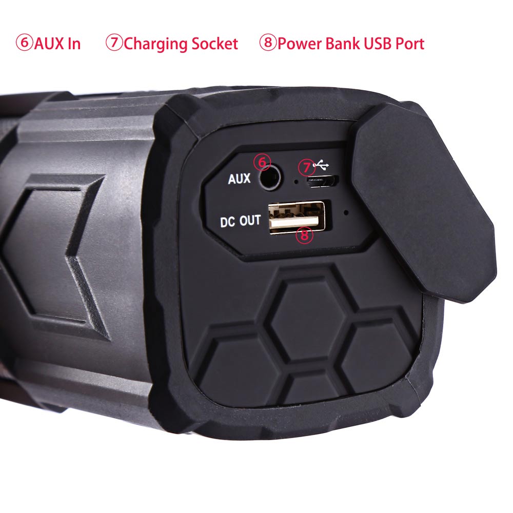 PT - 390L Outdoor Bluetooth 4.0 + EDR Speaker with Power Bank Support NFC