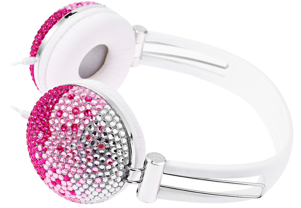 Anti-noise Music Headphone with Artificial Crystal Rhinestone Bling