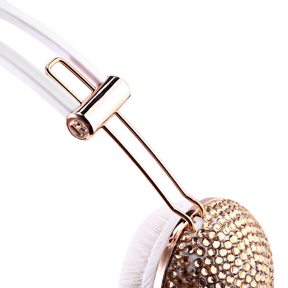 Anti-noise Music Headphone with Artificial Crystal Rhinestone Bling