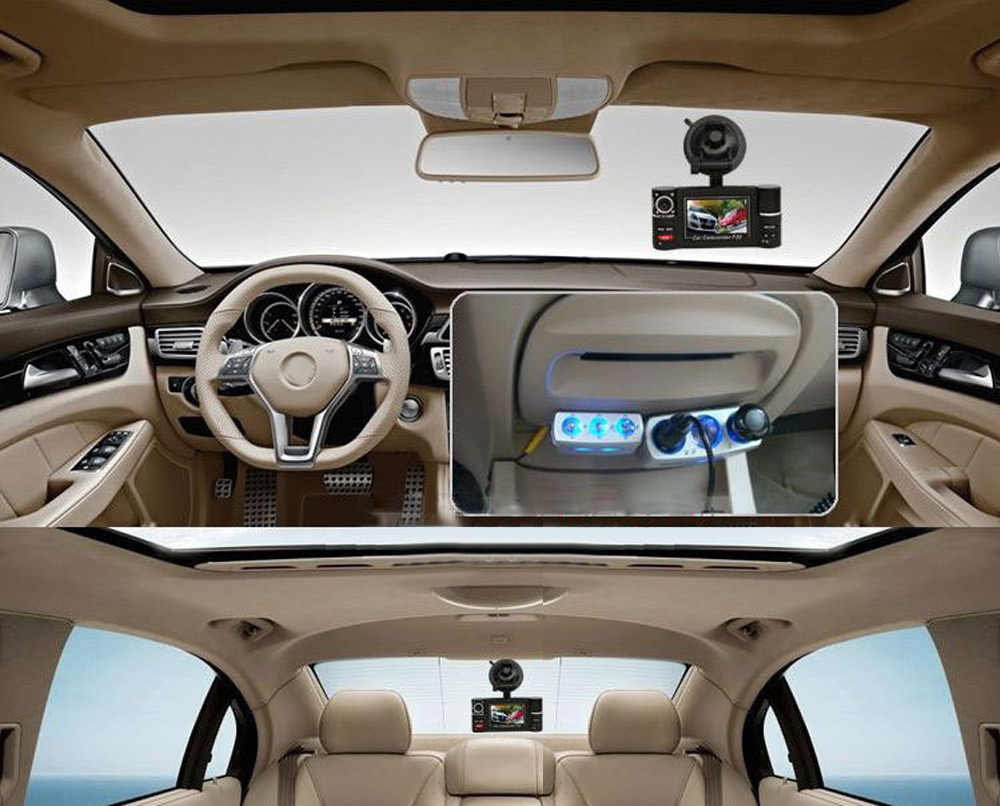F30 Dual Lens 2.7 inch Auto Camcorder Car DVR Camera HD Windshield Driving Recorder